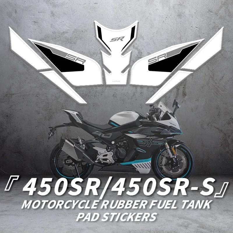 

For CFMOTO 450SR/SRS Motorcycle Accessories Rubber Gas Tank Decoration And Protection Thicken Decals Fuel Tank Stickers Kits