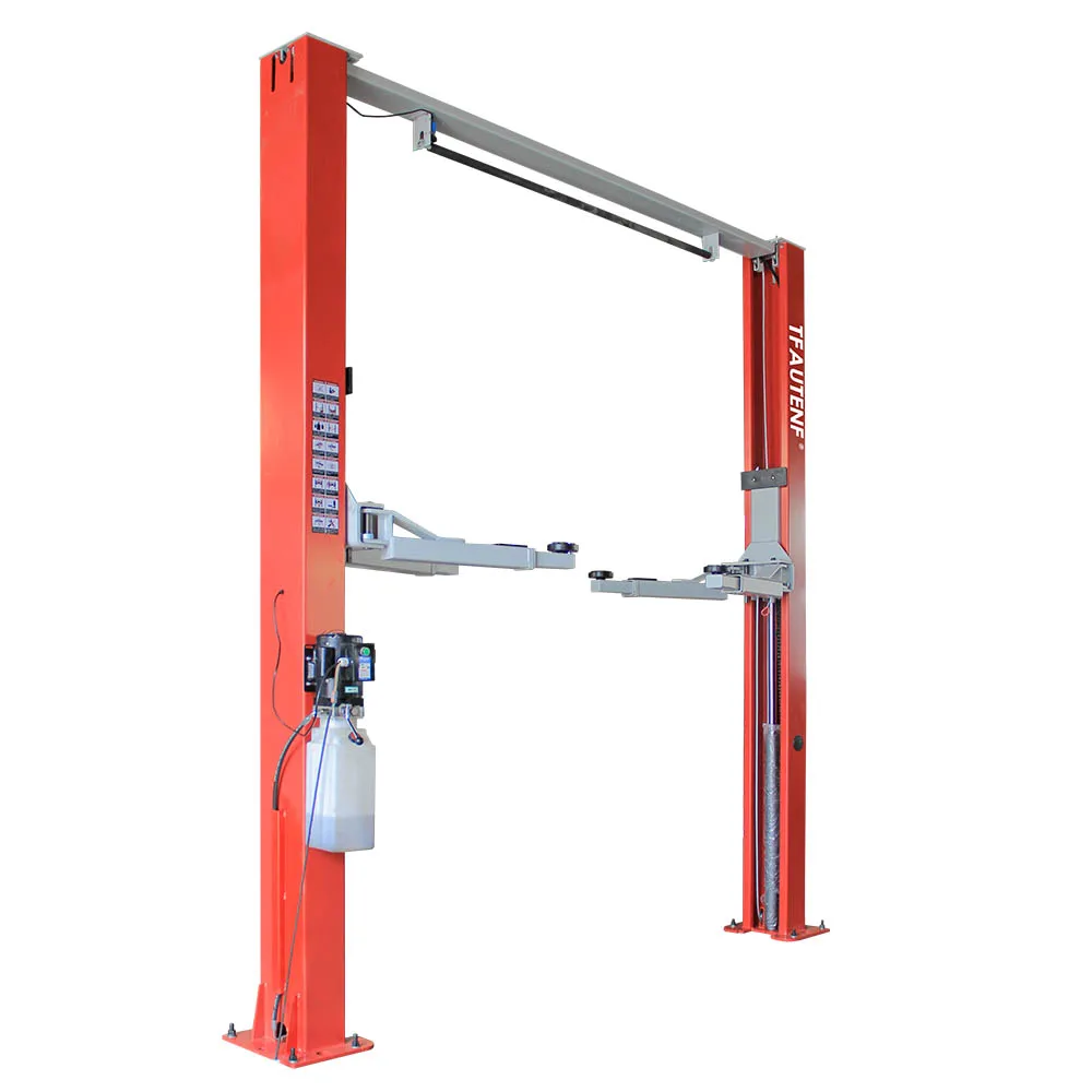 TFAUTENF clear floor type hydraulic 2 two columns car elevator / hoist with air rail