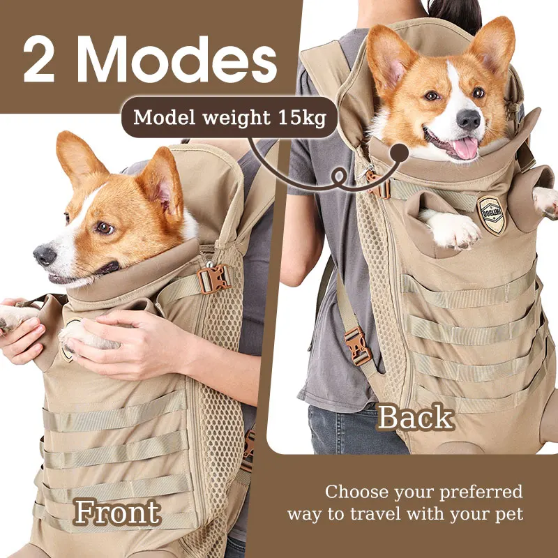 Front Dog Backpack Designer Pet Carrier Shoulder Bag Portable Carrying Puppy Luxury For Pet Outdoor Travelling Bags Accessories