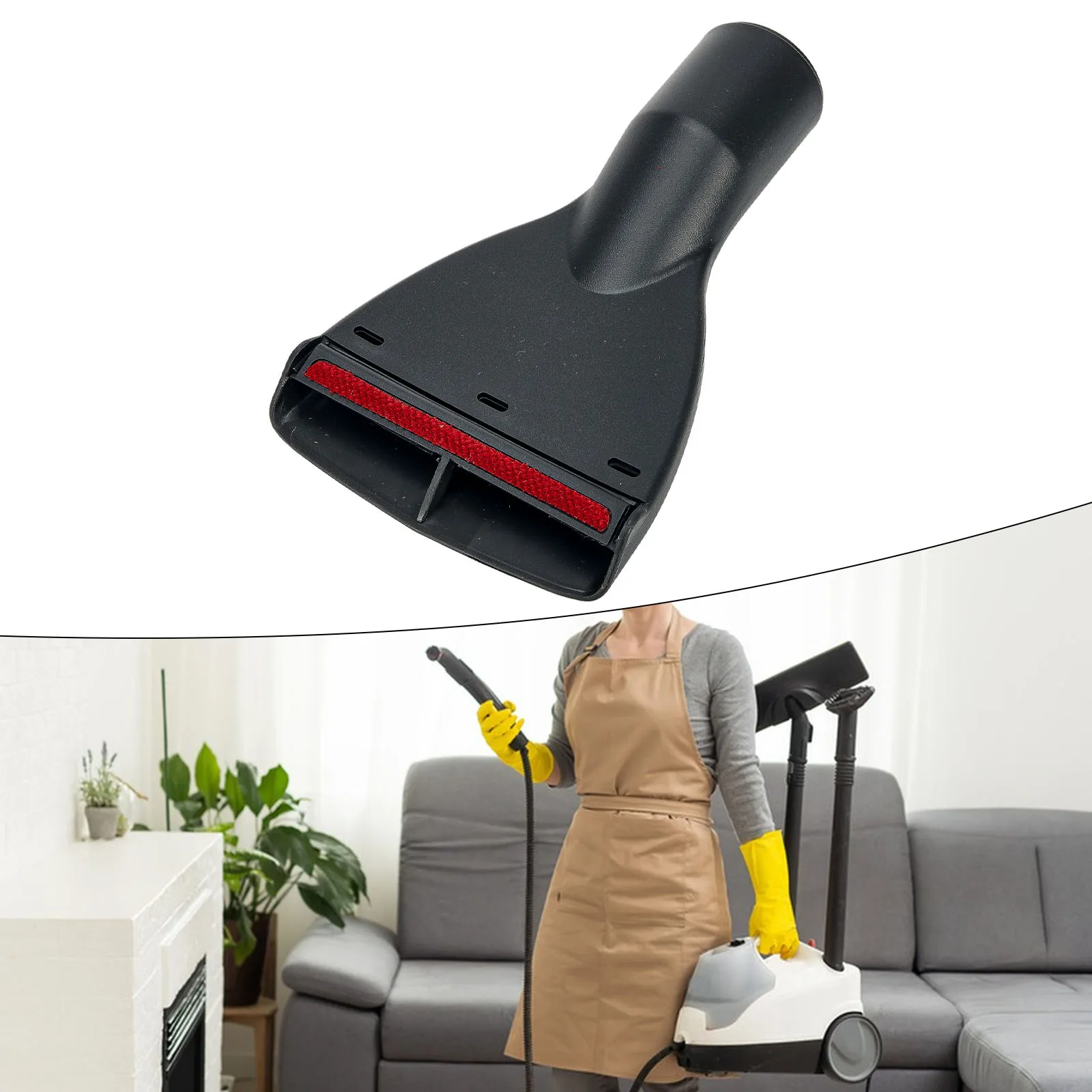 

Tips Upholstery Tool W/ Adapter Supply Vacuum Cleaner 1pc 32/35mm Diameter Accessory Attachment Black Useful Convenient