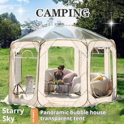 Outdoor camping spherical transparent tent starry sky room bubble house four seasons sun room catering yurt camping overnight