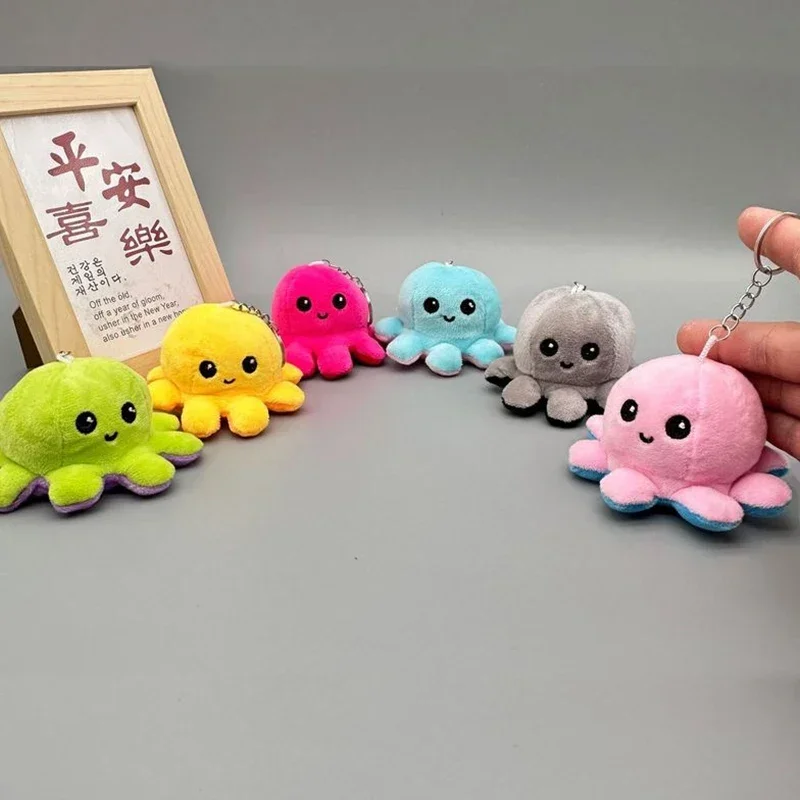 Sanrio animation around cute plush doll doll claw machine face changing octopus bag pendant small gift for children