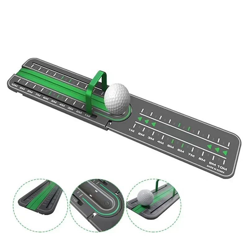 Golf Precision Distance Putting Drill Green Mat Ball Pad Mini Training Aids Accessories Supplies Practice for Home Office Indoor