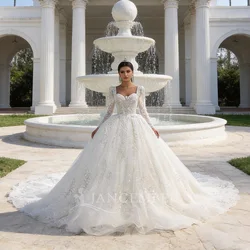 Gorgeous Wedding Dress Wedding Organza Ball Gown Square Collar Wedding Suits For Women Beading Crystal MN97 Vestido De Novia