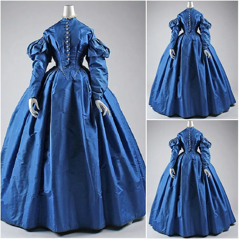 18 Century Civil War Southern Belle Gown evening Dress Victorian Lolita dresses civil war vintage dress working class dress