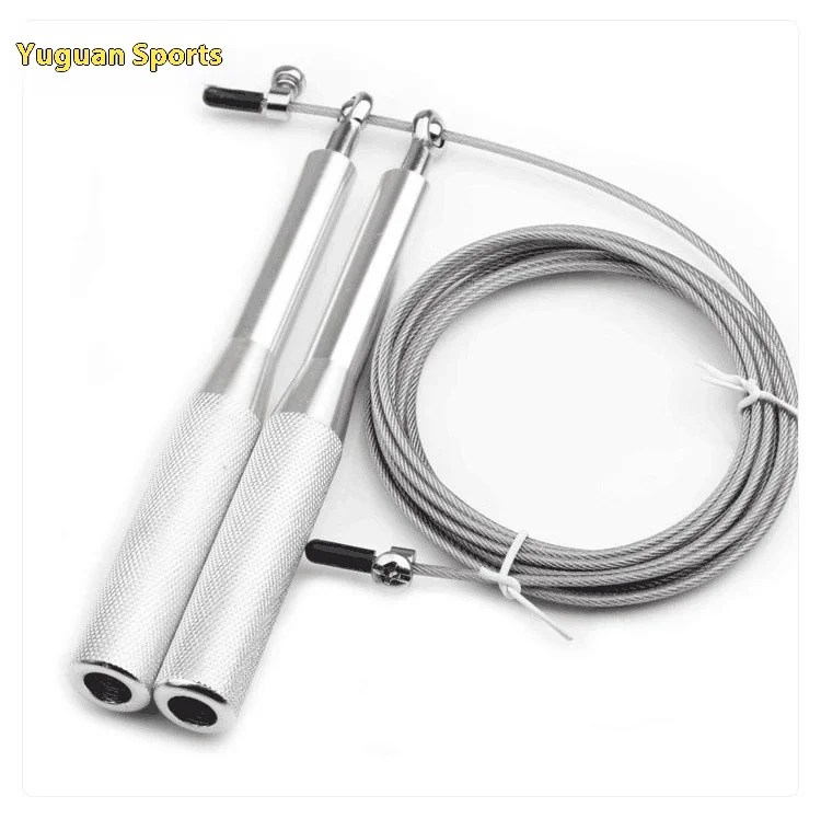 Aluminum alloy steel wire metal handle student adult fitness fat burning racing training competition skipping rope image 4