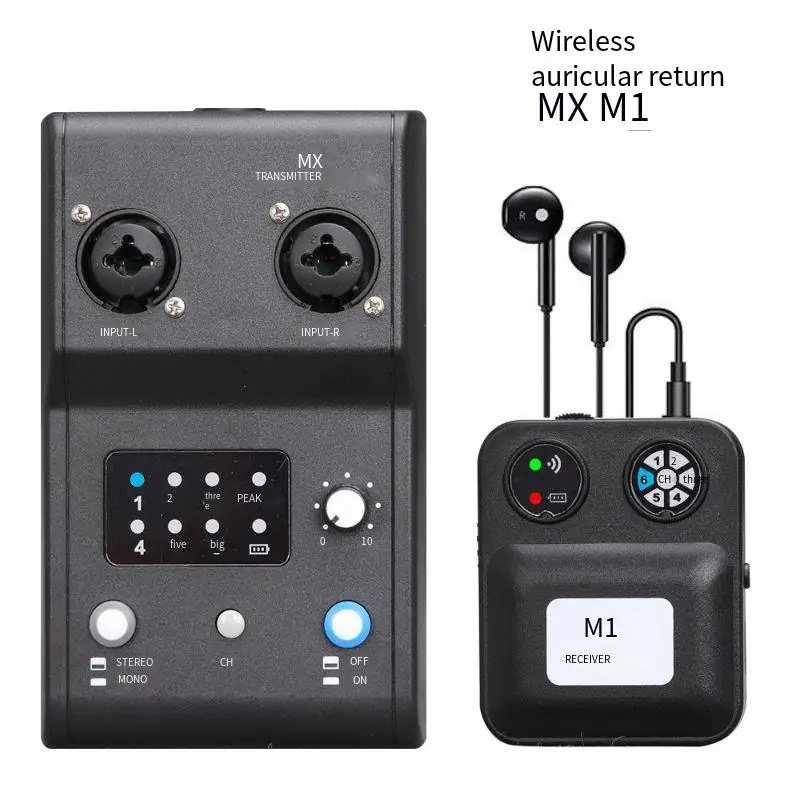 

Stage monitoring headphones, wireless portable sound card, mixer, in-ear monitoring, real-time return listening for singers, ban