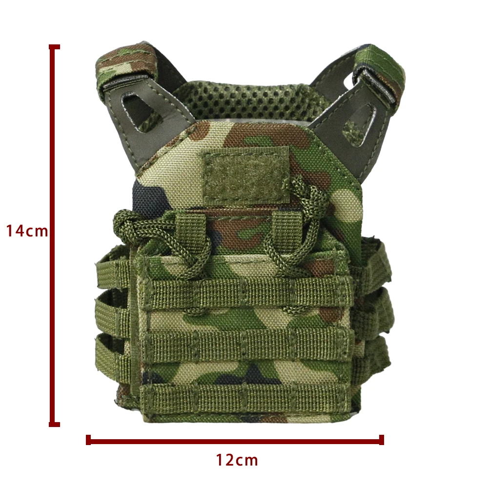 Paintball Mini Molle Vest Adjustable tactical accessory Kitty Camo Doll Carrier Decorative Tactical Gear Beer Vest 600D Nylon