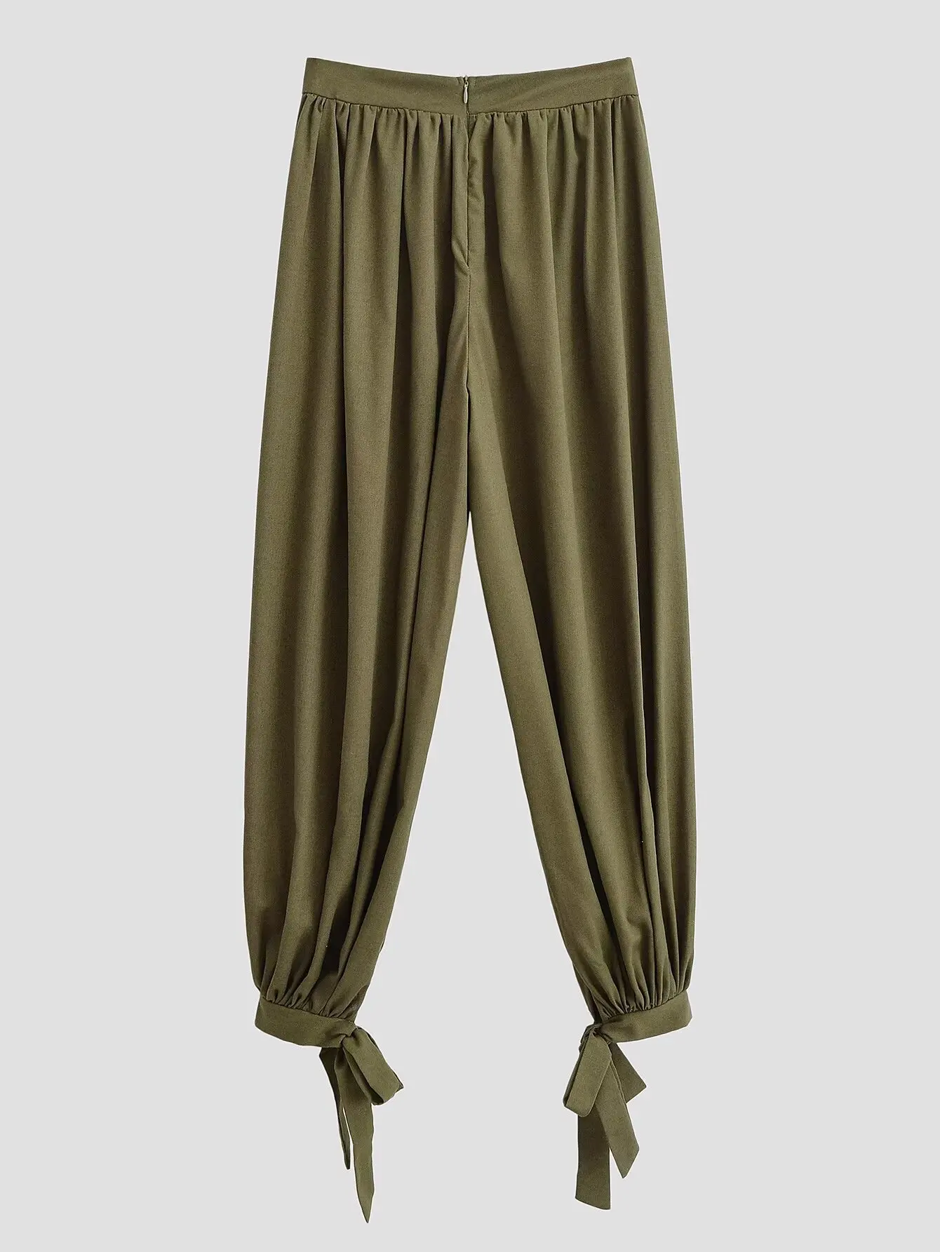 Damen Freizeit-Chic Knöchellange Schleifenhose KONDALA 2026 Frühjahr Mode Pendler Minimalistische Hose Weibliche Elegante Vielseitige Lange Hose – Detail 4
