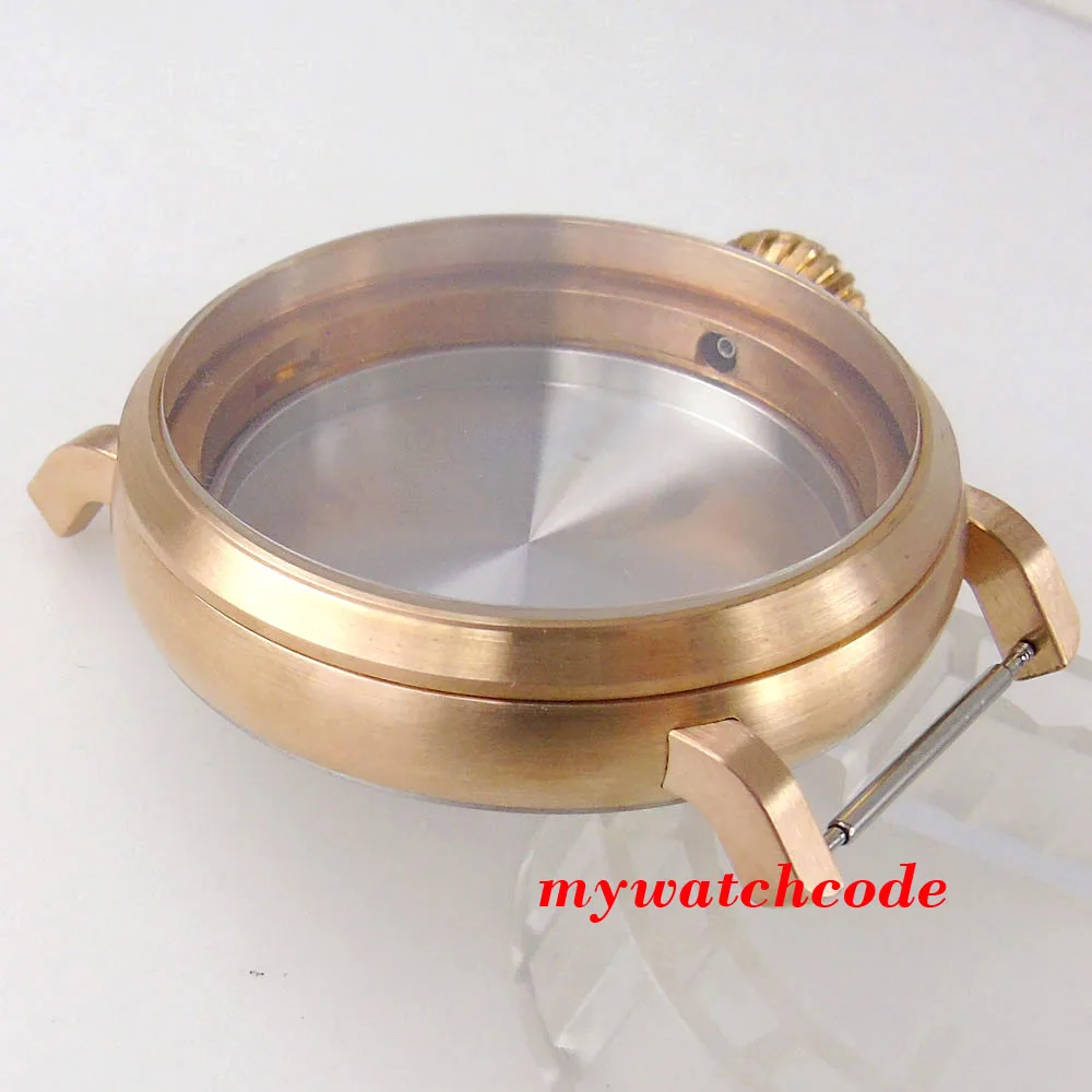 Imagem -03 - Prova Impermeável Água Novo Grande Cusn8 46 mm Grande Peças de Reposição Real Bronze Assista Case para Nh35a Nh36a Pt5000 Movimento Vidro Safira 100m à