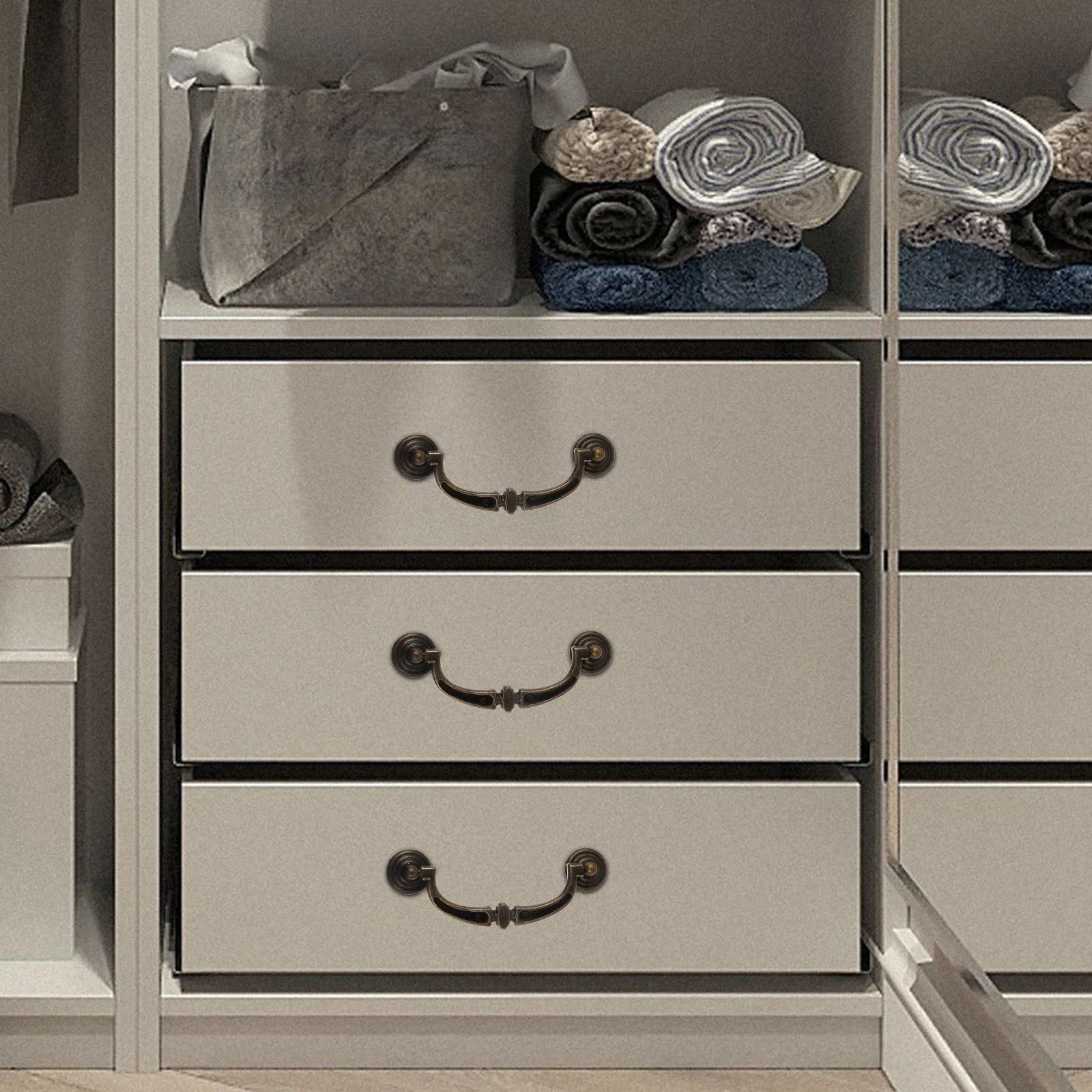 

4 шт. винтажные ручки из цинкового сплава для шкафов, ящиков, шкафов, высококачественные гламурные U-образные удобные декоративные ручки