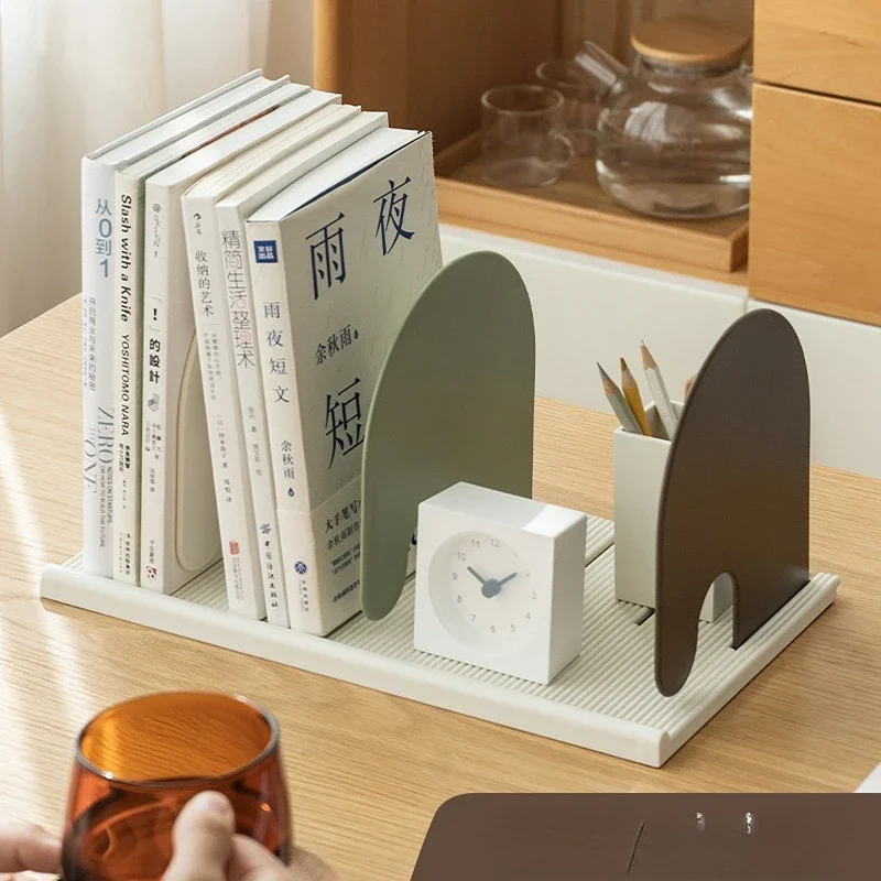 School Office Accessories Adjustable Book Stand Stretch and Shrink Bookshelf Metal Bookend Budget Organizer Book Accessories