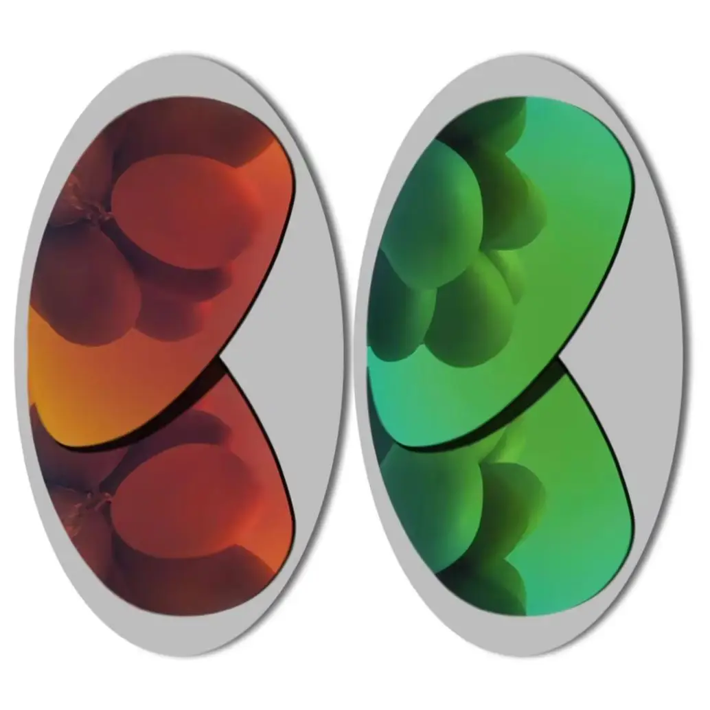 

2packs Fire Red&Green Lenses Replacement For-Oakley Scar Polarized Sunglasses
