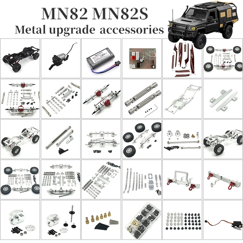 

MN82S MN82, LC79 Металлическая рама шасси автомобиля 1/12 Обновление металлических деталей Аксессуары Запчасти для радиоуправляемых автомобилей для взрослых Модель MN и другие аксессуары