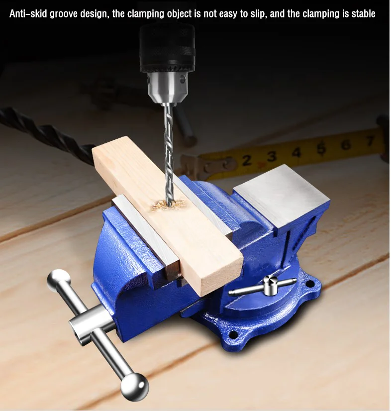 ISO 9001 3/4/5/6/8/10 بوصة ملزمة من الحديد الزهر متعددة الأغراض مع قاعدة دوارة #2