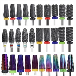 5in1 Tapered Carbide Nail Drill Bits Electric Nail Machine Ceramic Milling Cutter Drills For Manicure Remove Gel Nails Accessory