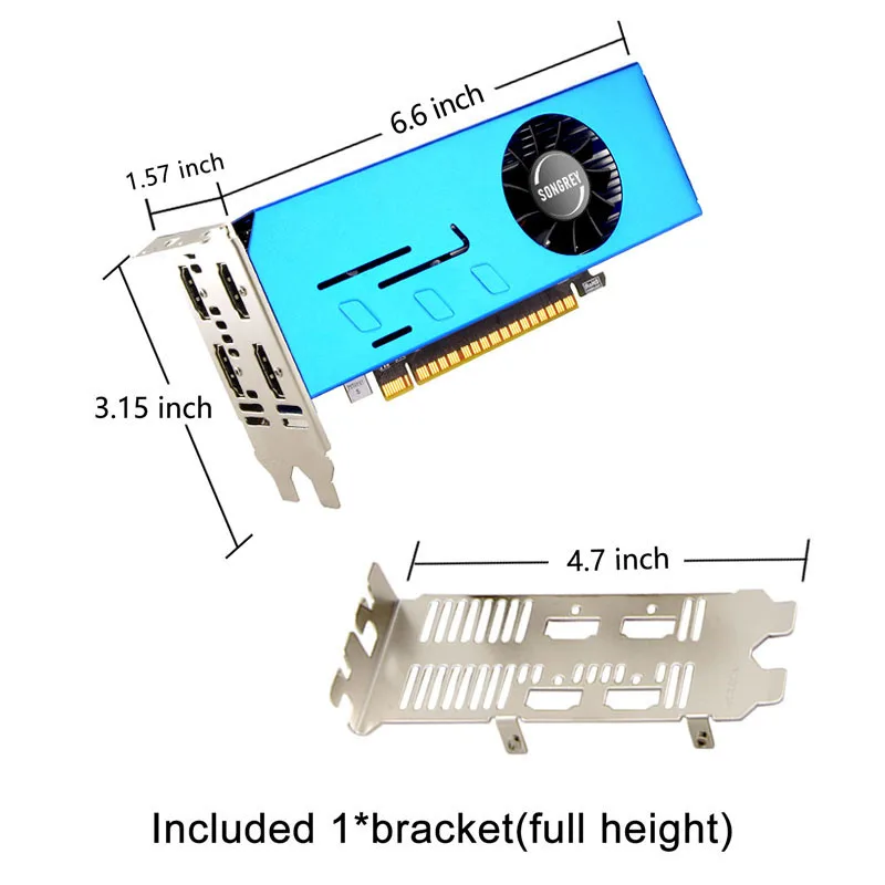 SONGREY Multi-monitor Graphics Card  GTX1050 1050Ti 750 750Ti GT730 4 HDMI Video Card 8K Multi Screen Splicing  4GB GDDR5