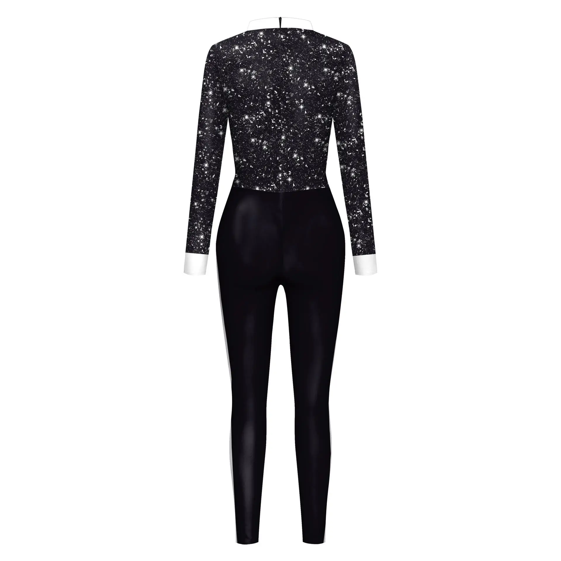 Women's Imitation Sequin Pattern Jumpsuit Ethnic Stage Costume Autumn Fashion Ladies' One-Piece Suit Traditional Chinese Clot...