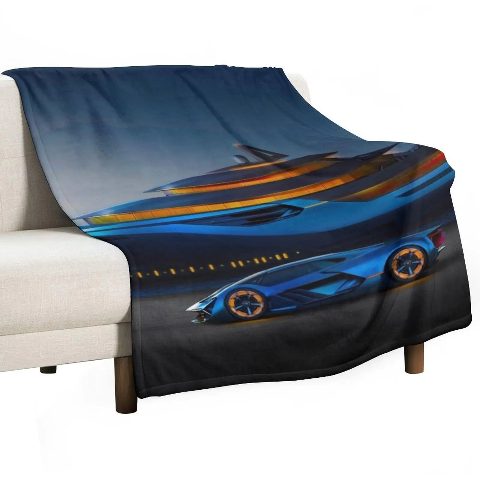 Lamborghini Terzo Millennio Throw Blanket for winter Tourist Soft Plush Plaid cosplay anime Blankets