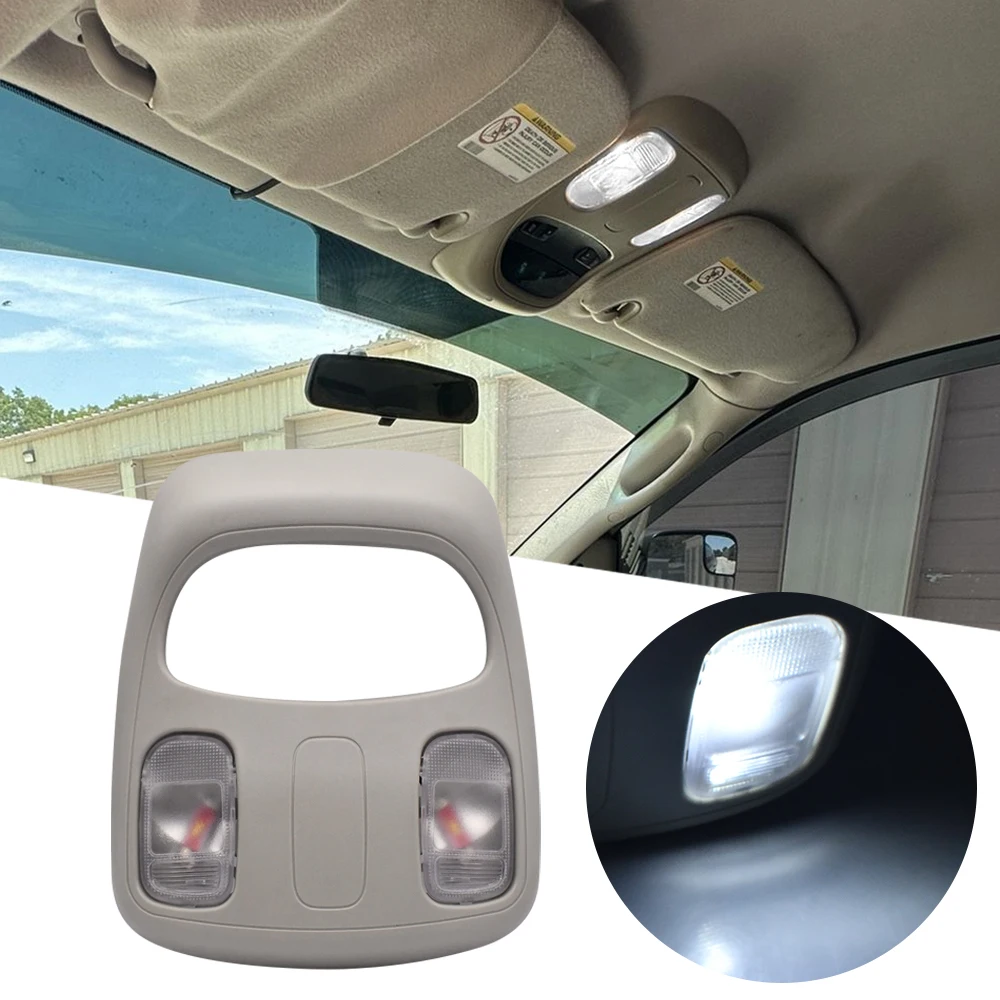 For Dodge Ram 1500 2500 3500 4500 5500 2006-2010 LED Overhead Console Dome Interior Roof Read Light LED/Halogen Bulb 1DK78BD1AA