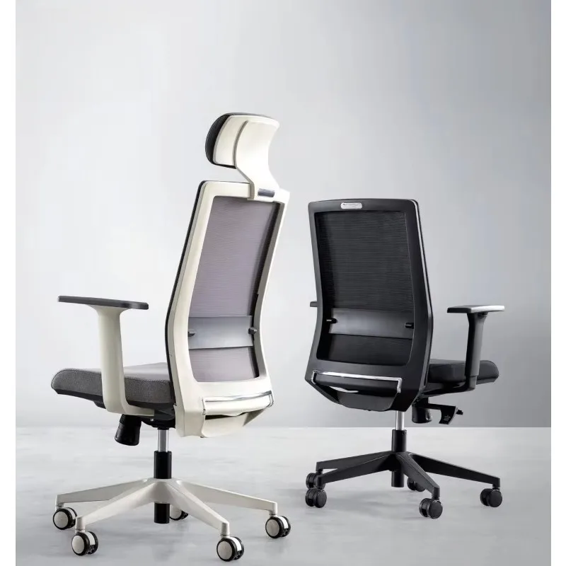 Luxury Modern Fabric Mesh Office Chair Ergonomic Executive Chair Fixed Armrest Adjustable Height Comfortable Computer Chair