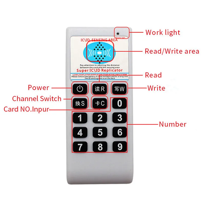 RFID NFC Reader Writer Smart Chip Cloner Handheld 125Khz 13,56 MHZ Kopierer Access Control Keychain Duplizierer Tag Abzeichen Programmierer