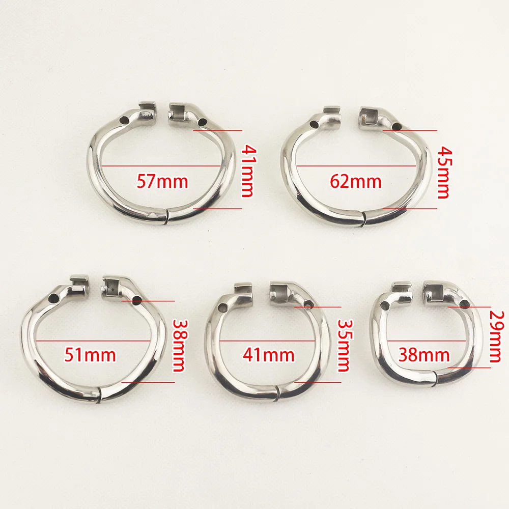 New Additional Arc Chastity Base Ring fit for New Men Chastity Device in Our Shop Curved 5 size choose Cock Cage SM Bondage Ring view 2