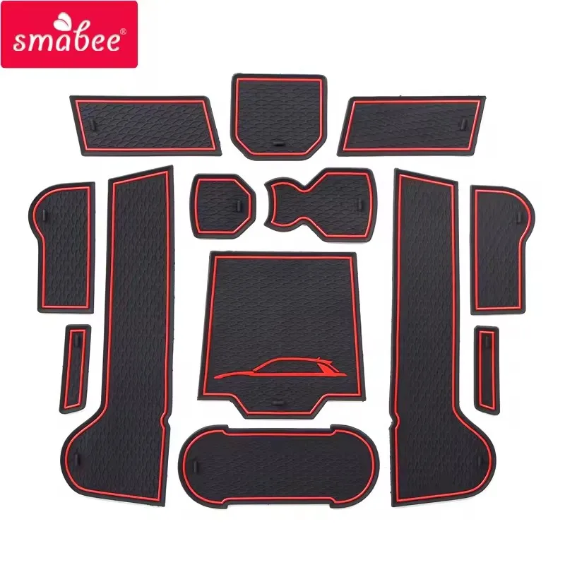 for VW T-ROC 2017 2018 2019 Anti-Slip Door Gate Slot Cup Holder Mat Non-Slip Pad Rubber Car Sticker Interior Accessories