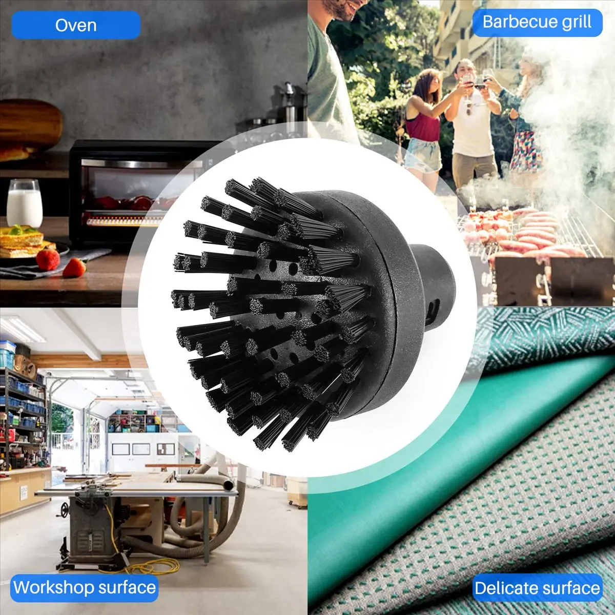 

AT52 Steam Cleaning Brush Nylon Brush Bristle Cloth Steam Cleaner Parts for Karcher SC1 SC2 SC3 SC4 SC5 CTK10