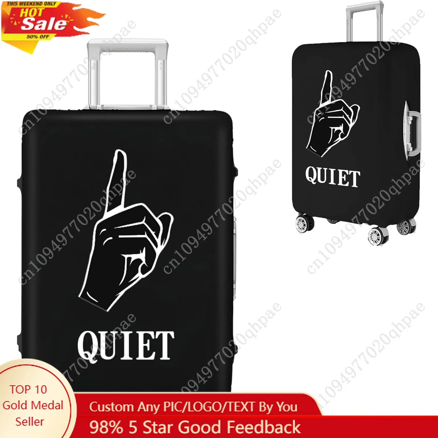 

Elastic Travel Luggage Cover, Spandex Material, Washable, TSA Approved, Fits 19-20 Inch Suitcase (Size S), Ideal for Quiet Trave