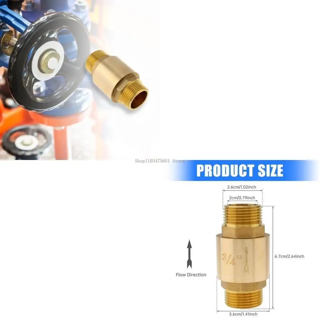 

Прочная латунь в линии пружины. Проверьте клапаны 3/4 дюйма мужского женского аксессуара X для эффективной профилактики потока в