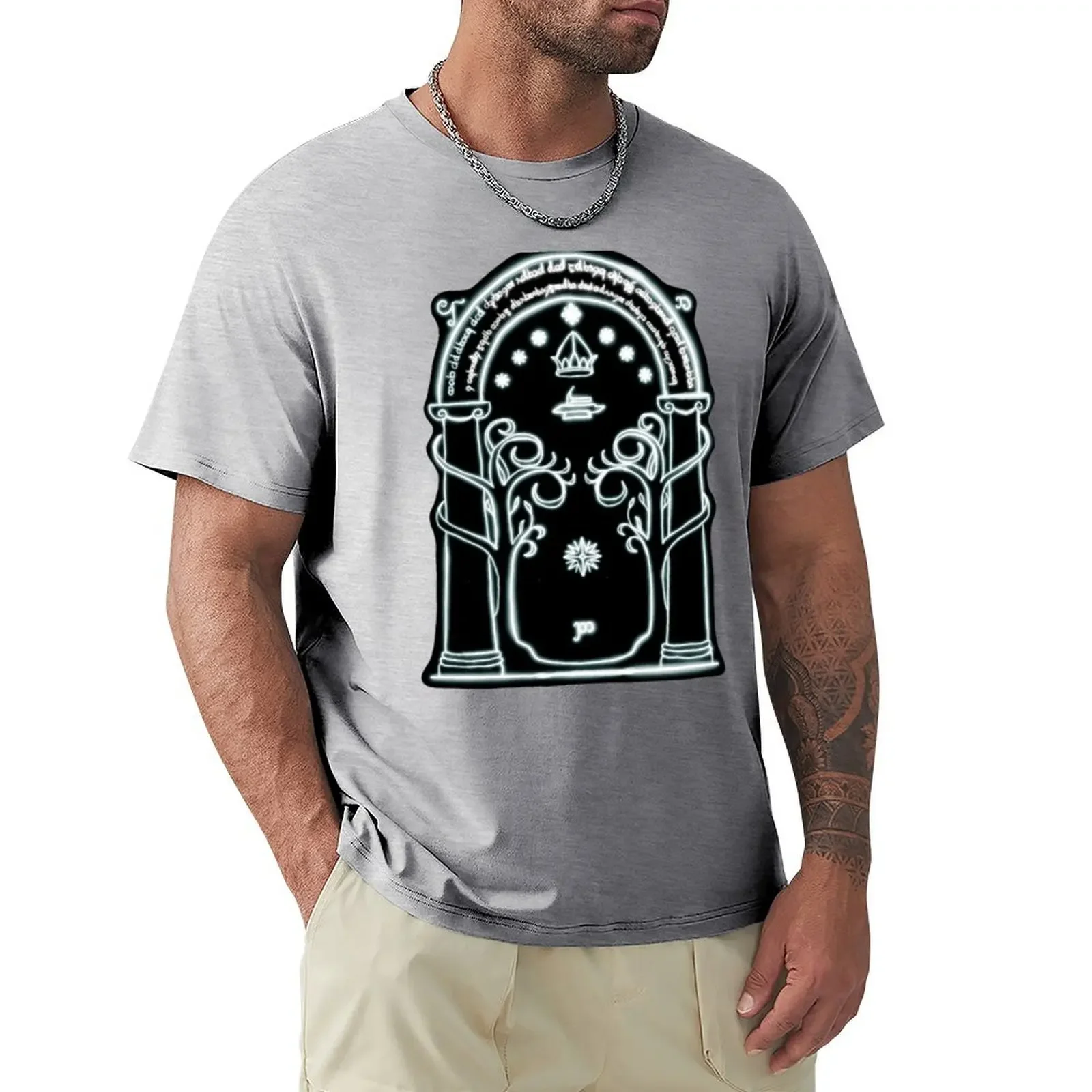 

Durin’s Gate to Moria (Glow) T-shirt plain new edition quick drying mens graphic t-shirts