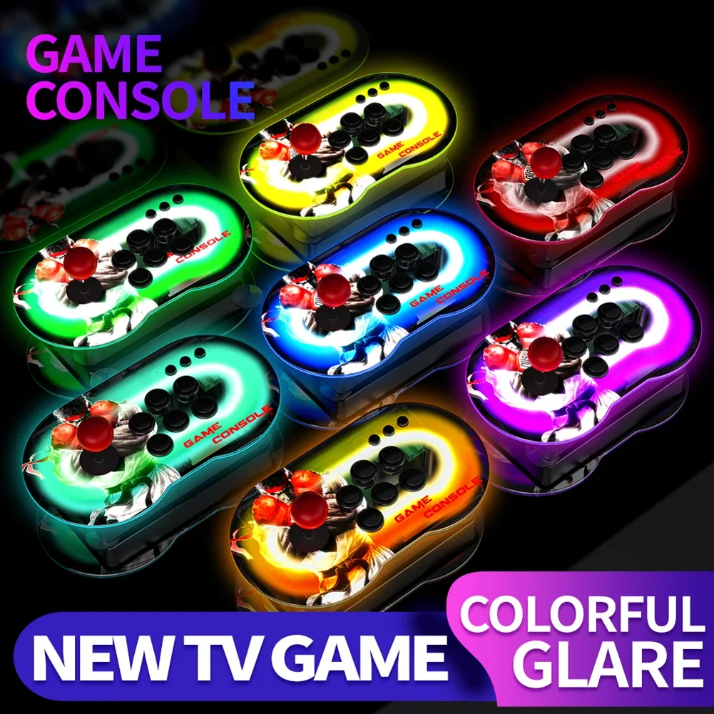 New Classic Retro TV double rocker console game console double battery fighting PS1 HD 4K arcade 10000 game TV Projector Monitor - Image 3