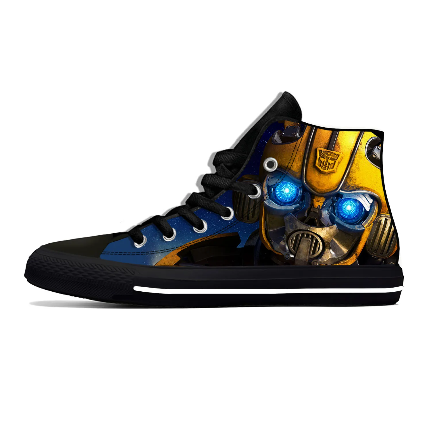 Baskets montantes légères et respirantes pour hommes et femmes, chaussures de gril décontractées Anime Cartoon Manga Comic Bumblebee aved, impression 3D