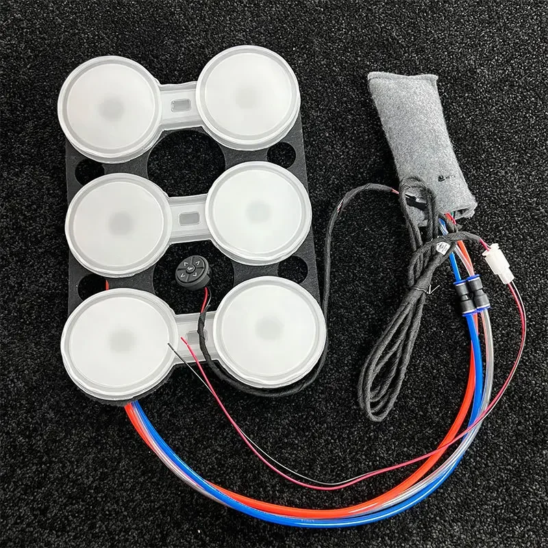 Kit Peningkatan Pijat Kursi Mobil 6 Titik Pijat Pneumatik Aksesoris Kursi dengan Dukungan Lumbar Terintegrasi