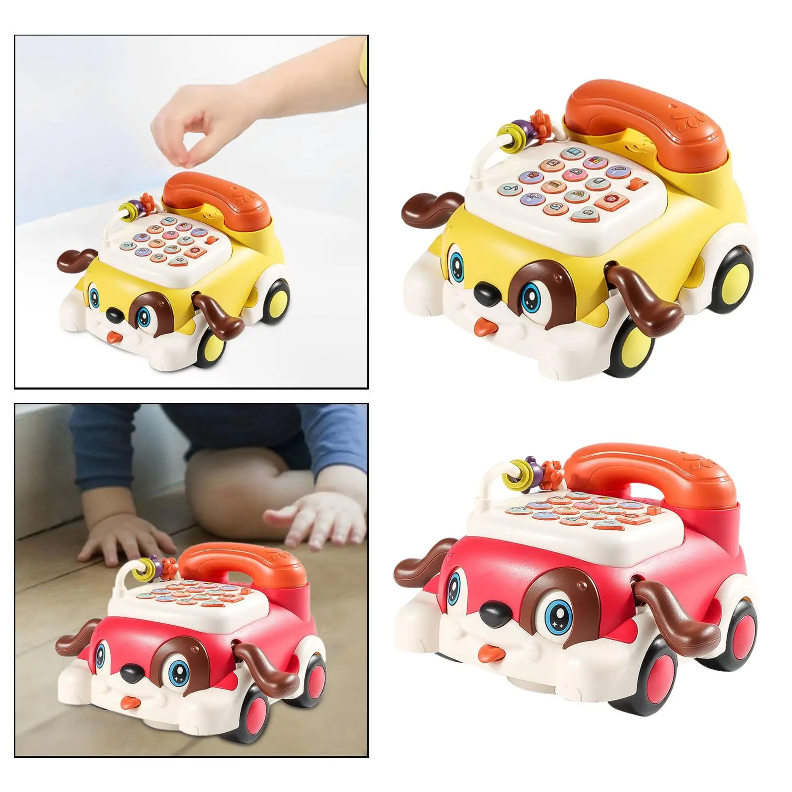 Brinquedo de telefone do bebê criativo jogo desenvolvimento música luz brinquedo telefone fingir telefone para meninos meninas bebê crianças festival presente