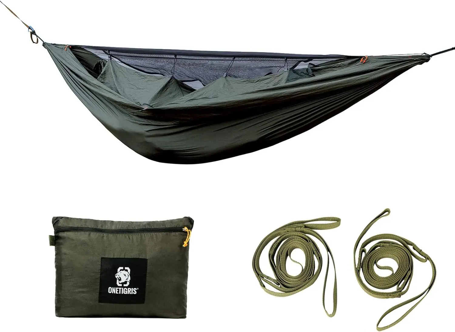 

Kompound Camping Hammo With Net, Lightweight Portable Hammo With Warm Internal Cover & Tree Friendly Straps For Backpacking,
