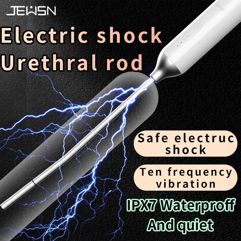 JEUSN-vibrador uretral masculino, Electro Shock, dilatador uretral, catéter, enchufe para pene, sonido, estimulación ocular, producto para adultos