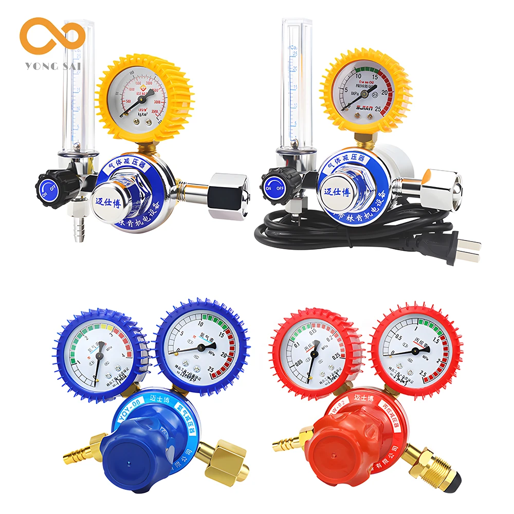 Explosion-proof Oxygen/Propane/Acetylene/Argon Pressure Reducer Gas Valve Gas Welding Pressure Gauge Argon Regulator Flow Meter