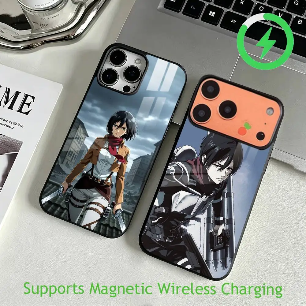 capa-para-iphone-17-16-15-14-13-12-11-plus-pro-com-design-de-mikasa-ackerman-de-«ataque-dos-titas»-que-permite-o-carregamento-sem-fios-por-inducao-magnetica