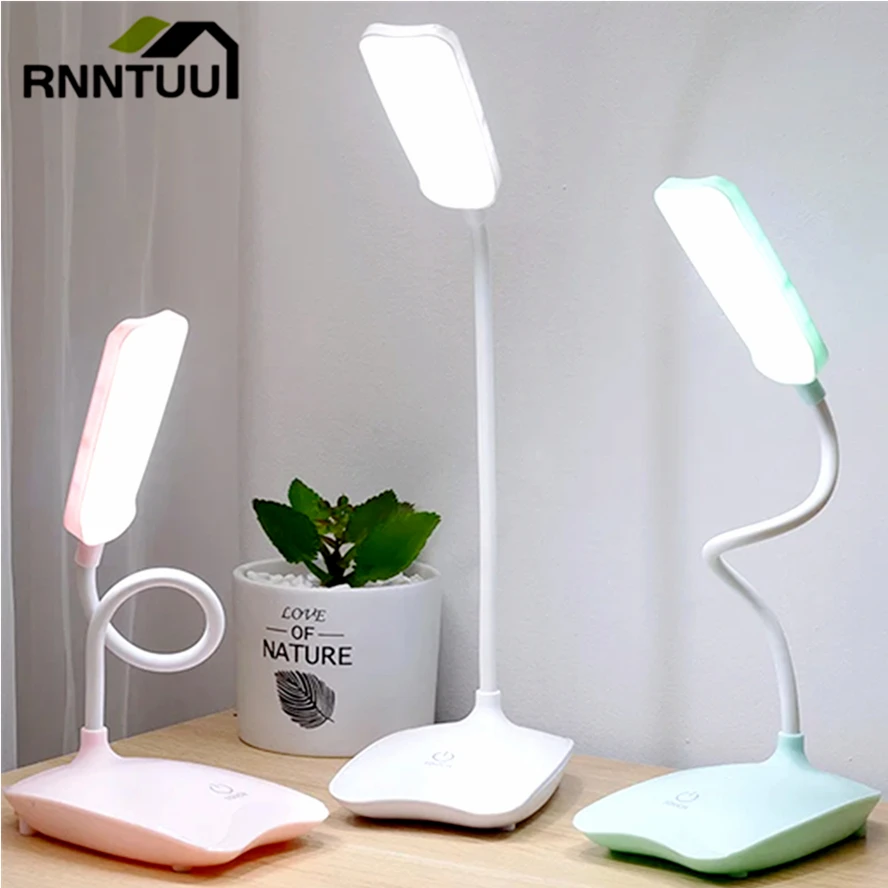 LED Desk Lamp Foldable Dimmable Touch Table Lamp DC5V USB Powered Table Light 6000K Night Light Touch Dimming Portable Lamp