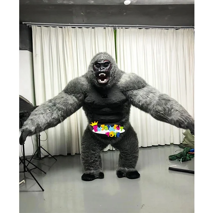 

Giant custom black gorilla mascot costume Inflatable mighty gorilla mascot adult party costume