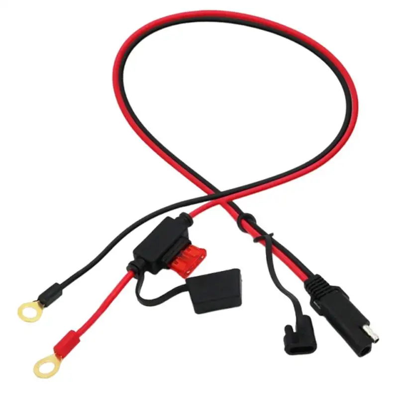 Motorcycle Battery Charger Cord Battery Quick Connect Car Charger Cord 2-Pin Quick Disconnect Plug Electrical Accessories For