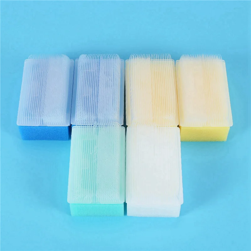 

Hot-Baby Bath Sponge (12 Pieces) Soft Foam Washer With Cradle Cap Brush Body,Hair And Scalp Clean Gentle Baby Sensory Brush