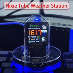 Nixie Tube Clock Smart Wifi Glow orologi a tubo fai da te orologio da tavolo digitale in stile Cyberpunk Display visivo aggiornamento automatico intercambiabile