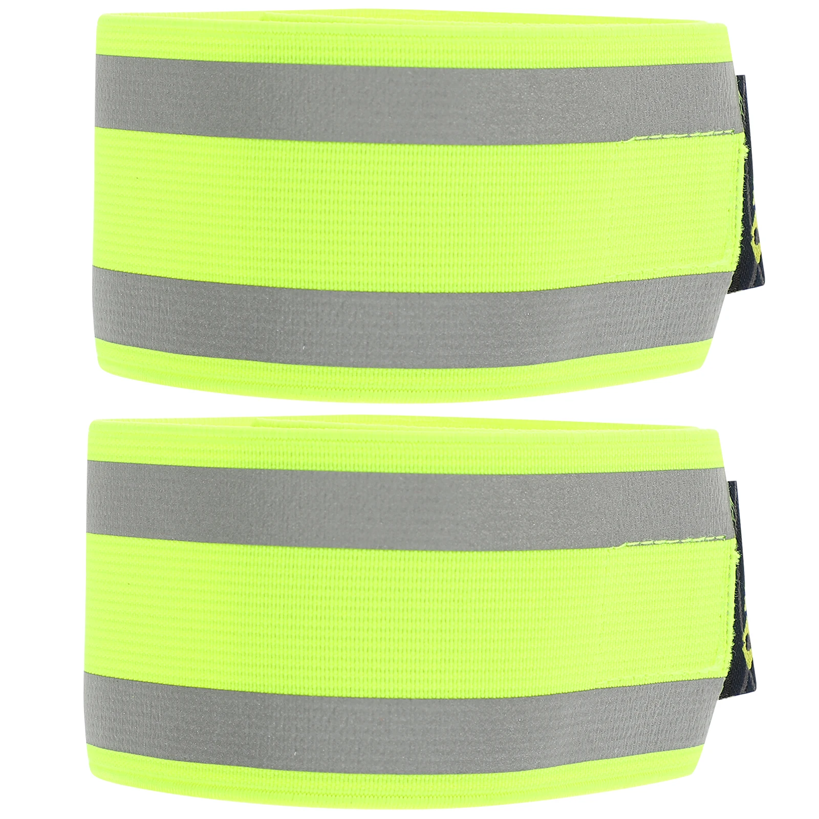 

2pcs Reflective Leg Straps Safety Bands Outdoor Adjustable Arm Ankle Wristbands for Workers Visibility Security