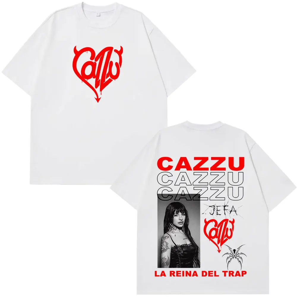 

Singer Cazzu New Album 2025 Merch T-shirt Men Women High Quality T-shirt Casual Short Sleeve O-Neck Fashion Y2k Clothes T Shirt