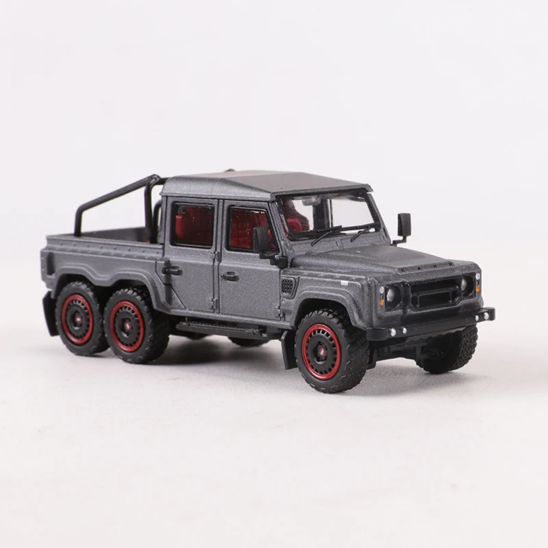 GCD 1:64 Land Rover Defender 6x6 ordinary gray /Black RHD Diecast Model Car