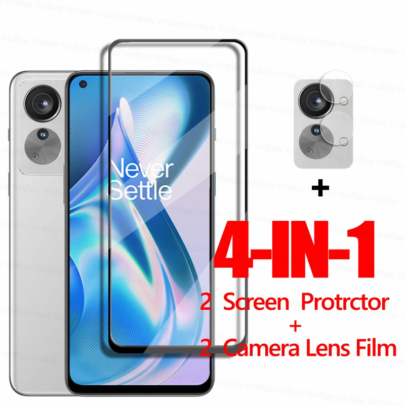 Full Glue Glass For OnePlus Nord 2T Screen Protector Glass OnePlus Nord 2T 2 5G Tempered Glass Phone Film For OnePlus Nord 2T