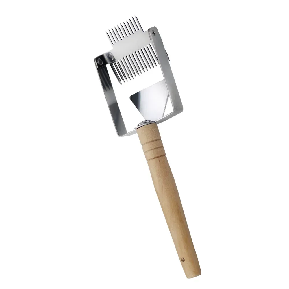 ABalanced Honey Cutting Fork with Double Headed Needle Stainless Steel Inverted Hook Honey Cutting Knife